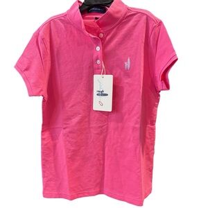 johnnie-O Vibrant‎ Pink Girls Polo Shirt, Size 12